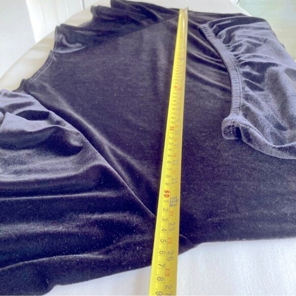 Mirasol Y2K Women’s L Maxi Black Velour Skirt Bias Ruffle Witchy  WhimsiGoth - Picture 8 of 10